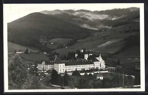 AK St. Lambrecht, Ortsansicht aus der Vogelschau