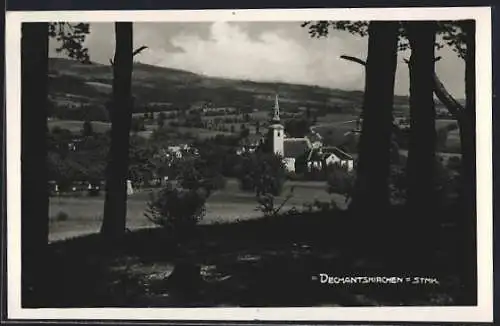 AK Dechantskirchen /Steiermark, Ortsansicht vom Waldrand aus