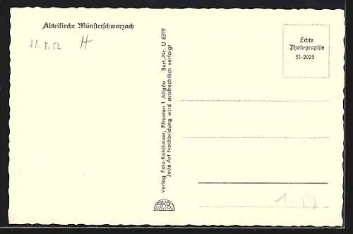 AK Münsterschwarzach, Abteikirche, Innenansicht