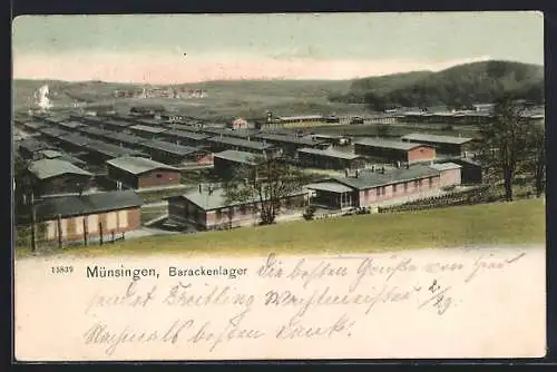 AK Münsingen, Barackenlager