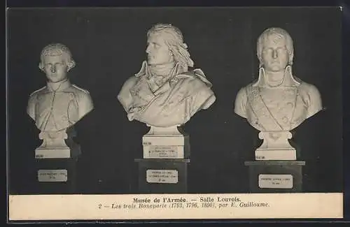 AK Musée de l`Armée, Salle Louvois, Les trois Bonaparte, par E. Guillaume