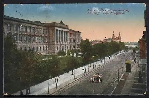 AK Lemberg, Sapieha-Gasse von oben gesehen