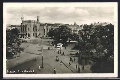 AK Breslau, Blick auf Hauptbahnhof