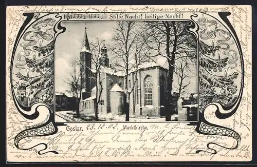 AK Goslar, Blick zur Marktkirche