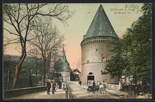 AK Goslar /Harz, Strassenpartie am Breiten Tor