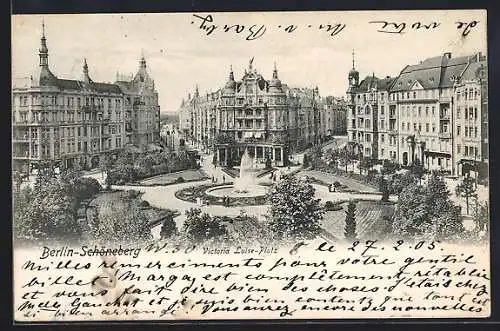 AK Berlin-Schöneberg, Victoria Luise-Platz aus der Vogelschau