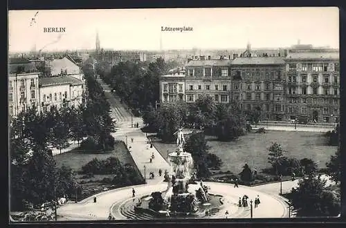 AK Berlin-Tiergarten, Lützowplatz mit Brunnenanlage