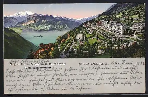 AK St. Beatenberg, Grand Hotel Victoria und Kuranstalt