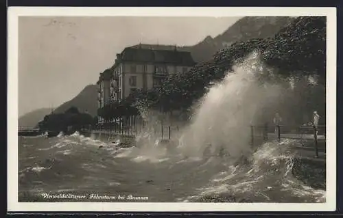 AK Brunnen, Vierwaldstättersee, Föhnsturm