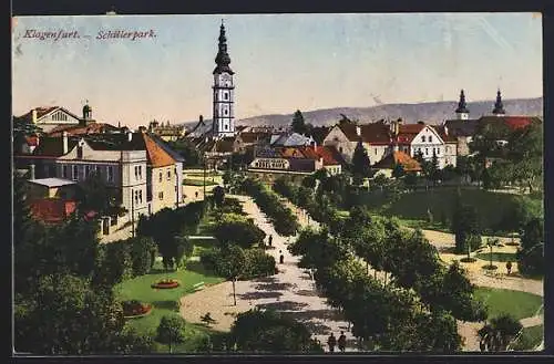 AK Klagenfurt, Schillerpark aus der Vogelschau