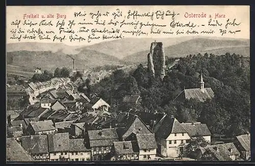 AK Osterode / Harz, Freiheit und alte Burg