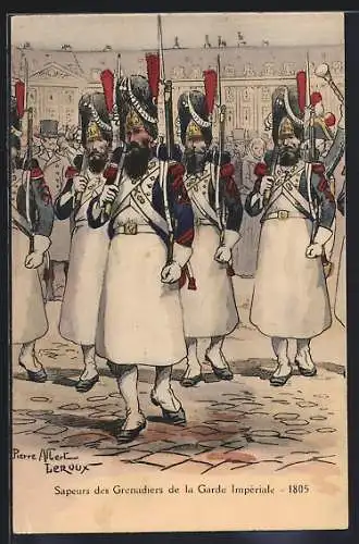 Künstler-AK Sapeurs des Grenadiers de la Garde Impériale