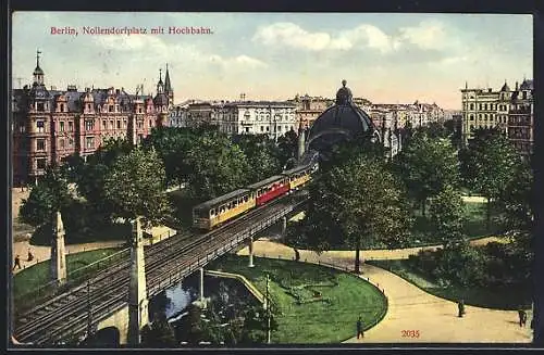 AK Berlin, Nollendorfplatz mit Hochbahn