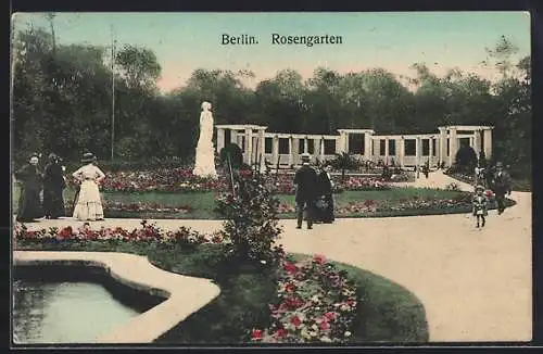 AK Berlin-Tiergarten, der neueröffnete Rosengarten im Kgl. Tiergarten