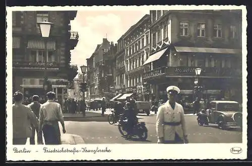 AK Berlin, Friedrichstrasse-Kranzlerecke