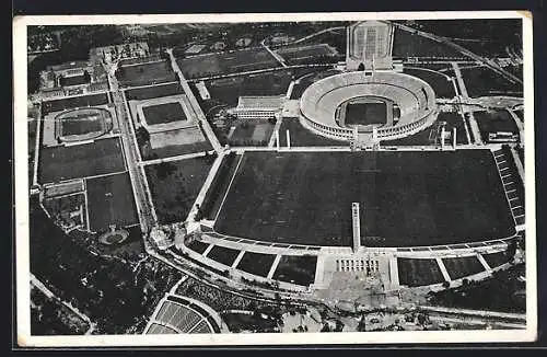 AK Berlin, Reichssportfeld aus der Luft gesehen