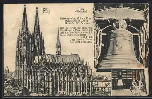 AK Köln, Dom, Kaiserglocke