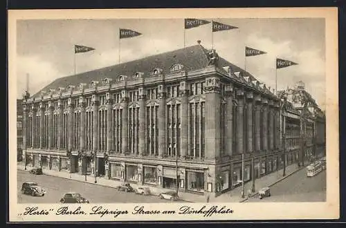 AK Berlin, Kaufhaus Hertie, Leipziger Strasse am Dönhoffplatz