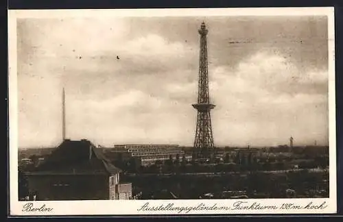 AK Berlin-Charlottenburg, Ausstellungsgelände mit Funkturm