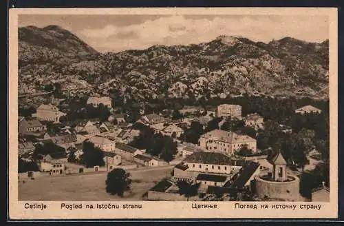 AK Cetinje / Cettigne, Pogled na istocnu stranu, Panorama, Berge