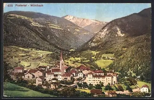 AK Mühlbach, Panorama vom Berg aus gesehen