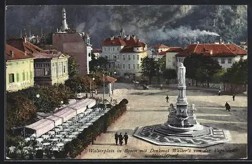 AK Bozen, Walterplatz mit Hotel Greif