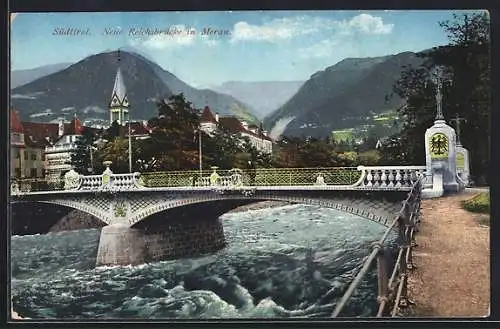 AK Meran, Blick auf die neue Reichsbrücke