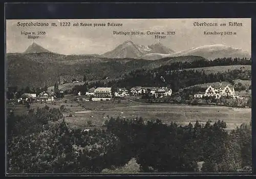 AK Oberbozen, Blick auf Ifinger, Hirzer und Kesselberg