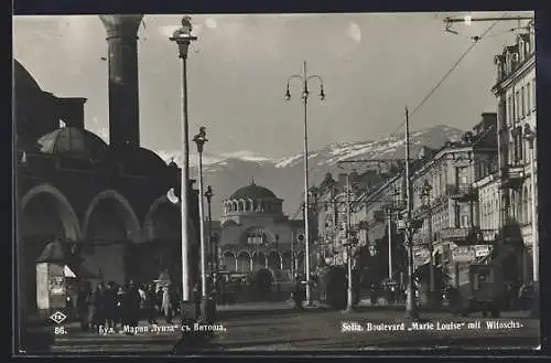 AK Sofia, Boulevard Marie Louise mit Witoscha