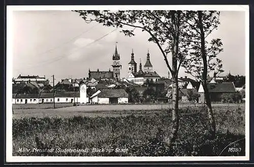 AK Mährisch Neustadt, Blick zur Stadt