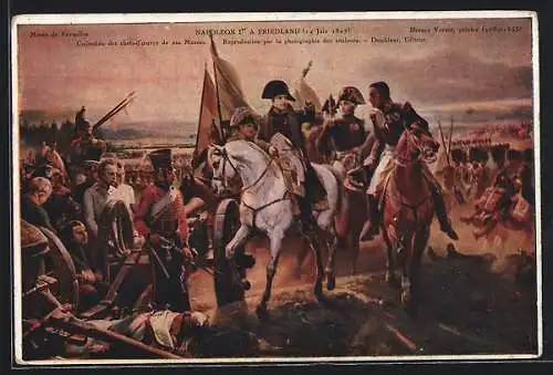 AK Musée de Versailles, Napoleon an der Schlacht bei Friedland 1807