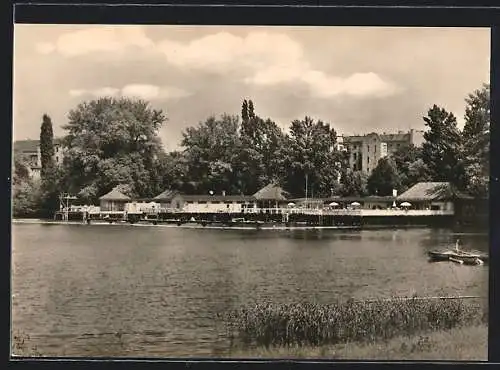 AK Berlin-Weissensee, Blick zur Badeanstalt