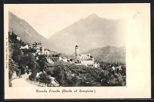 AK Crevola d`Ossola, Strada al Sempione, Panorama