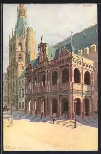 Künstler-AK Köln, Portal vom Rathaus