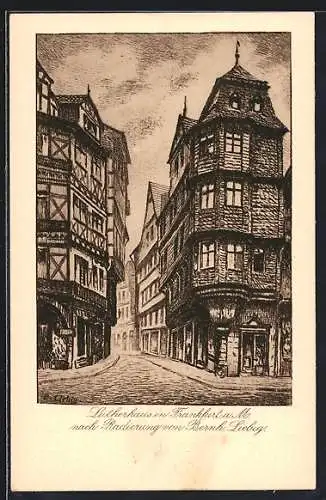 Künstler-AK B. Liebig: Alt-Frankfurt, Lutherhaus