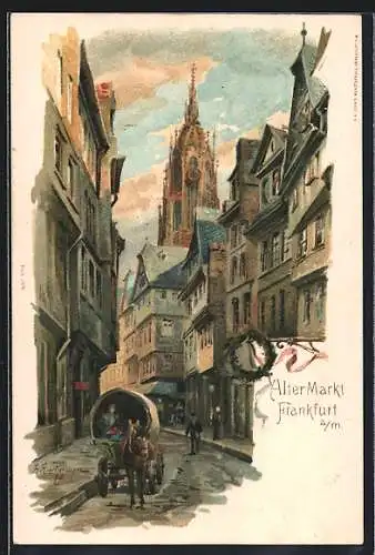 Lithographie Alt-Frankfurt, Alter Markt