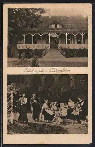 AK Radensleben, Erholungsheim, Frauen gemeinsam im Garten