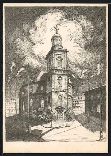 Künstler-AK Alt-Frankfurt, Zum Jahrhundertgedenken der Paulskirche 1948