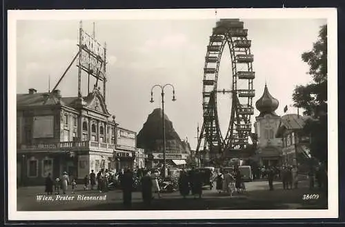 AK Wien, Wiener Prater mit Riesenrad