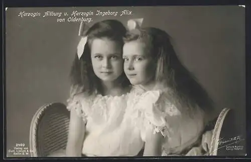 AK Herzogin Altburg und Herzogin Ingeborg Alix von Oldenburg