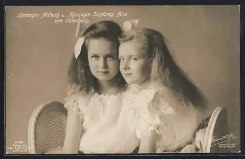 AK Herzogin Altburg und Herzogin Ingeborg Alix von Oldenburg