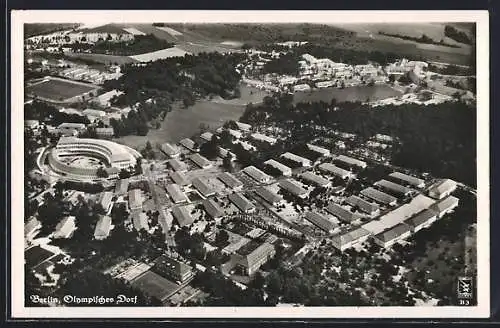 AK Dallgow / Döberitz, Olympisches Dorf vom Flugzeug aus gesehen