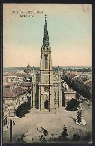 AK Ujvidék, Blick auf die Kirche