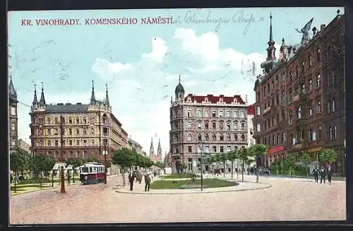 AK Prag / Praha, Kr. Vinohrady, Komenského Námesti