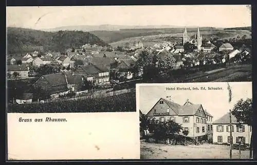 AK Rhaunen, Hotel Ehrhard, Bes. Ed. Schuster