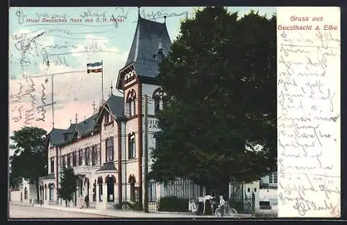 AK Geesthacht a. Elbe, Hôtel Deutsches Haus