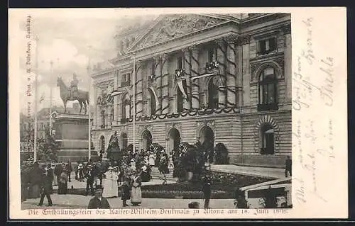 AK Hamburg-Altona, Enthüllung des Kaiser-Wilhelm-Denkmals 1898