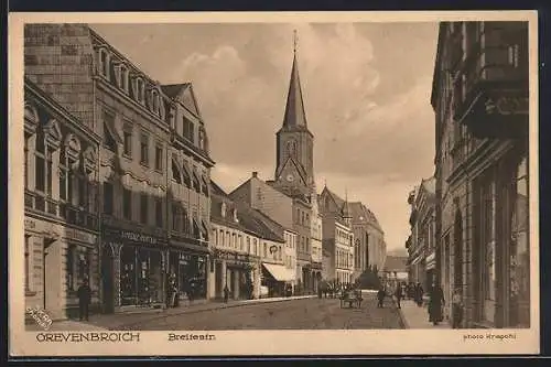 AK Grevenbroich, Breitestrasse und Kirche