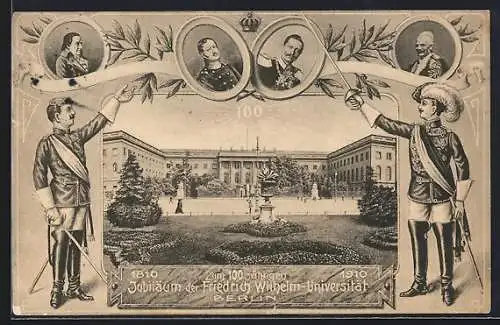 AK Berlin, Jubiläum der Friedrich-Wilhelm-Universität 1910