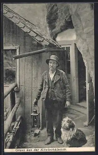 AK Rauris-Kitzloch, Gasthaus Andreas Pirnbacher in der Kitzloch-Klamm